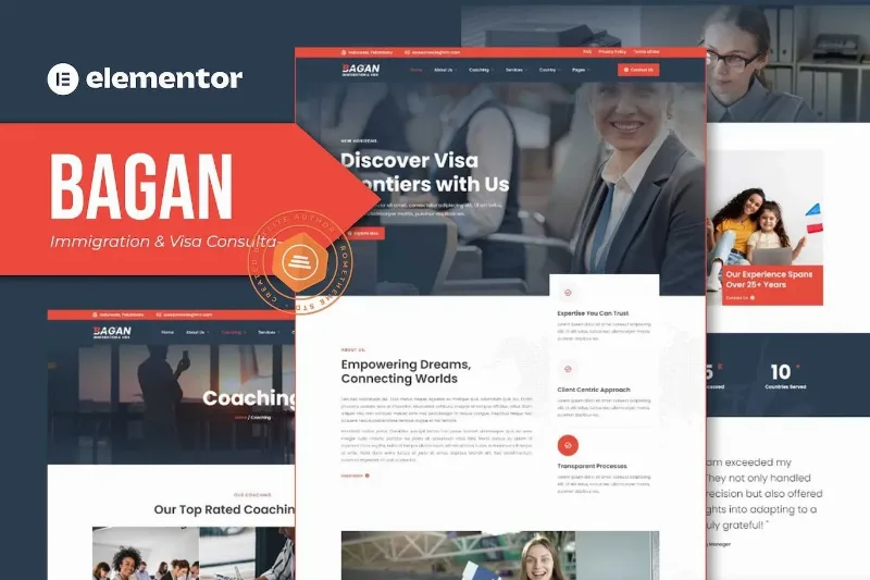 Bagan – Immigration & Visa Consulting Elementor Template