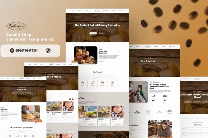 Bakery.co – Bakery Shop Elementor Template