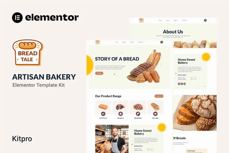 Baketale – Artisan Bakery Elementor Template