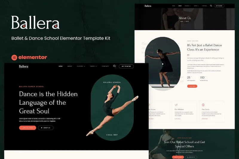 Ballera – Ballet & Dance School Elementor Template