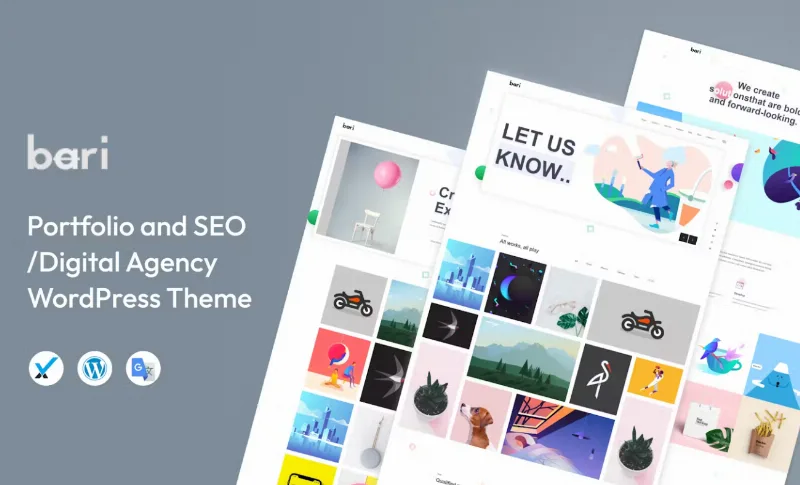 Bari – Portfolio & Digital Agency WordPress Theme