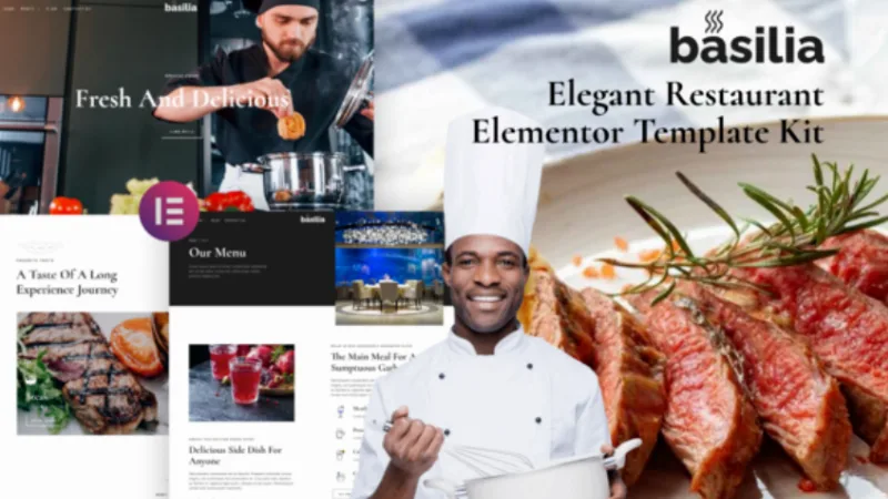 Basilia – Elegant Restaurant Elementor Template