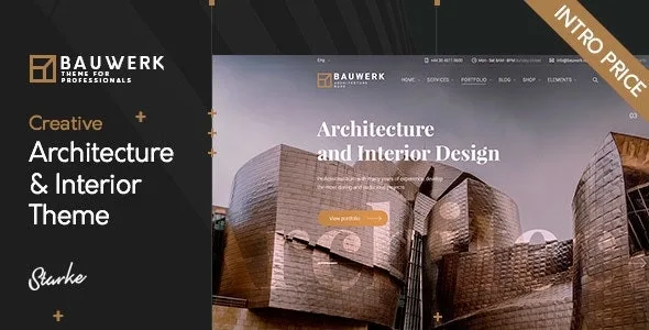 Bauwerk – Interior Design & Architecture WordPress Theme