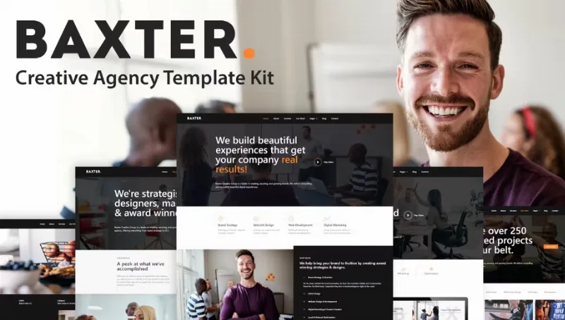 Baxter – Creative Agency Elementor Template