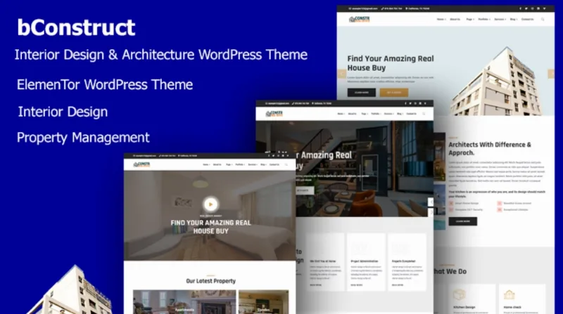 bConstruct – Interior Design & Architecture WordPress Theme