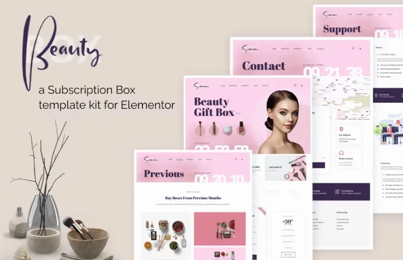 BeautyBox – Subscription Box Elementor Template