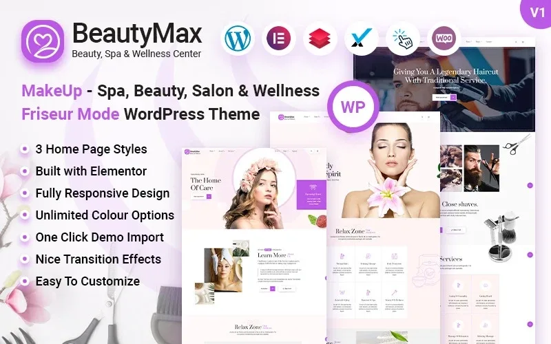 Beautymax – Makeup Beauty Spa Salon Wellness Center WordPress Theme
