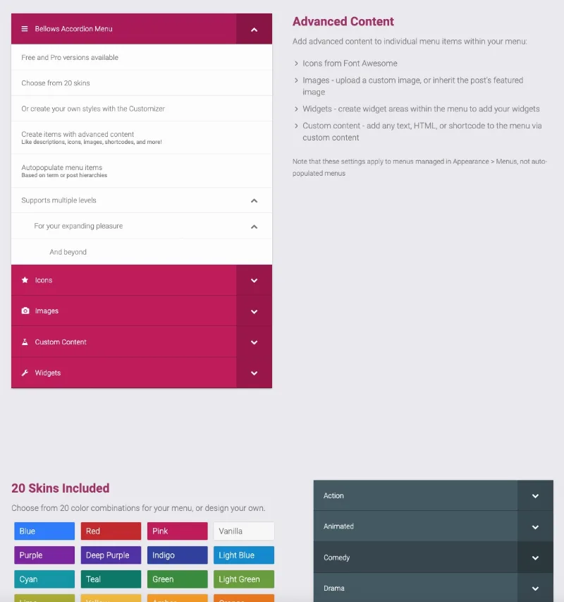 Bellows Pro - Accordion Menu