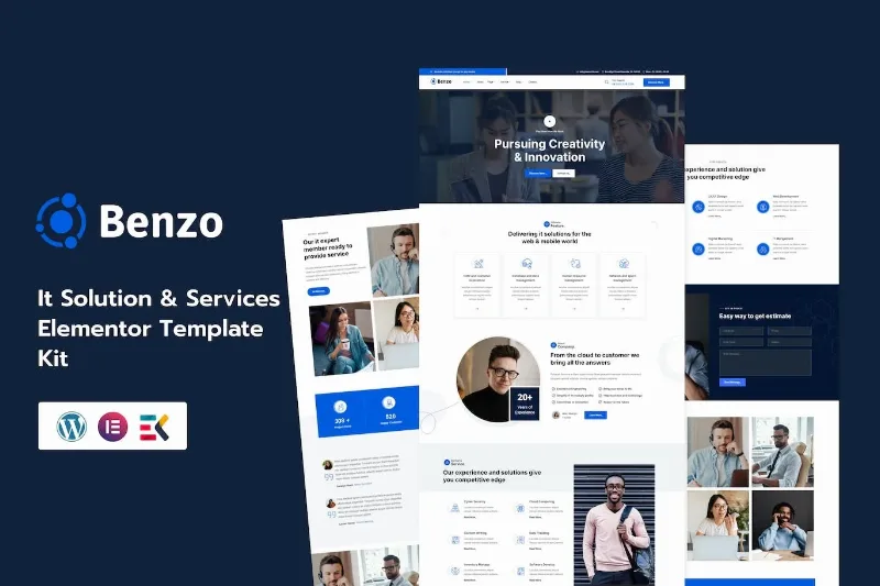 Benzo – It Solution & Services Elementor Template