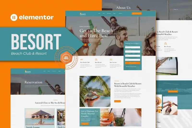 Besort – Beach Club & Resort Elementor Template Kit