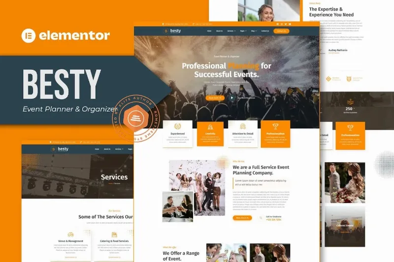 Besty – Event Planner & Organizer Elementor Template