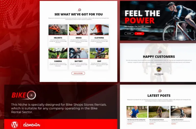 Bikeo – Cycling Club Elementor Template