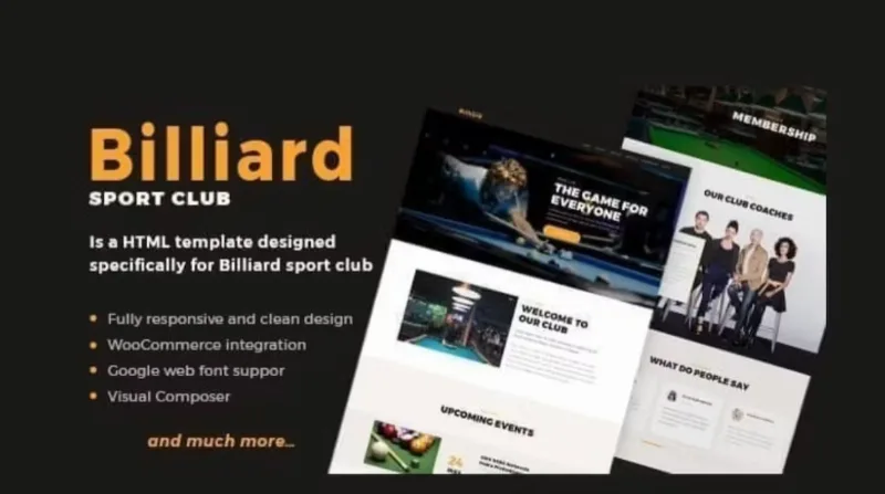 Billiard – Creative Sporting WordPress Theme