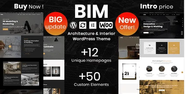 BIM – Architecture & Interior Design Elementor WordPress Theme