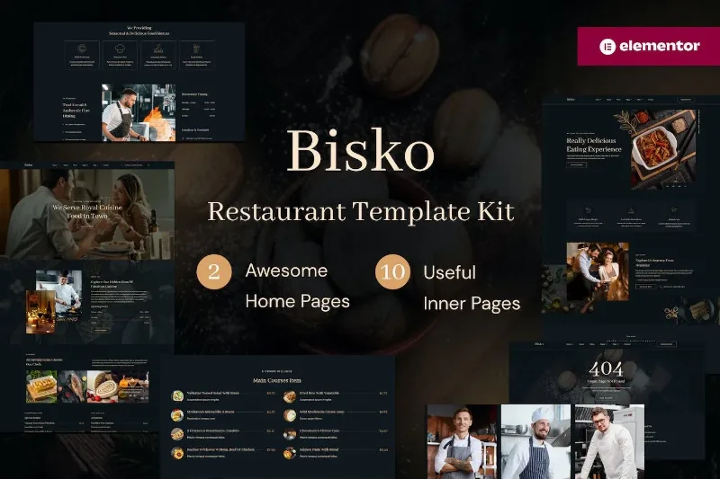 Bisko – Restaurant & Cafe Elementor Template