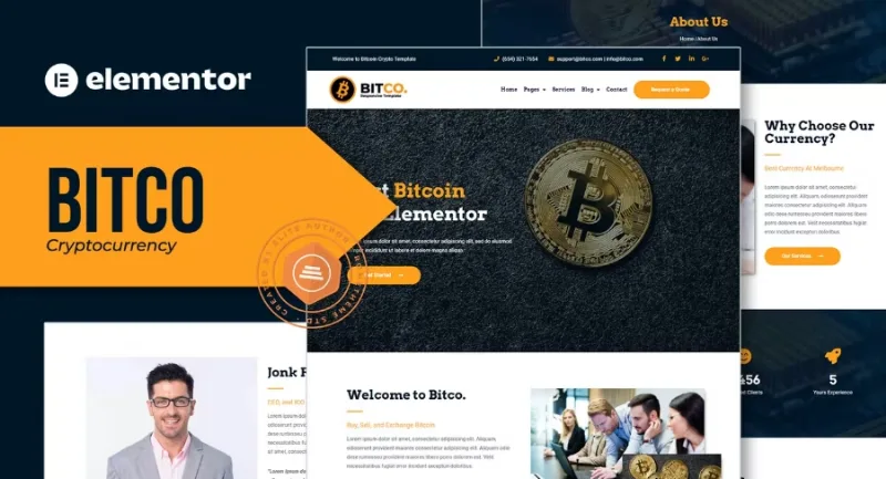 Bitco – Bitcoin & Cryptocurrency Elementor Template