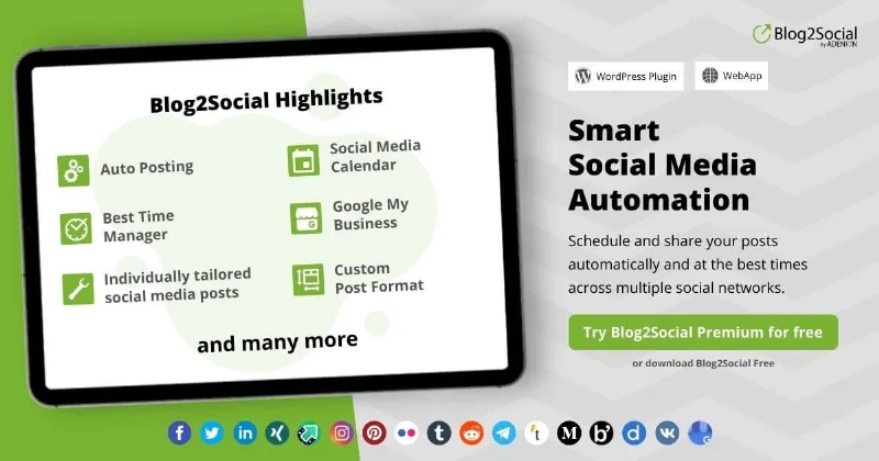 Blog2Social: Social Media Auto Post & Scheduler