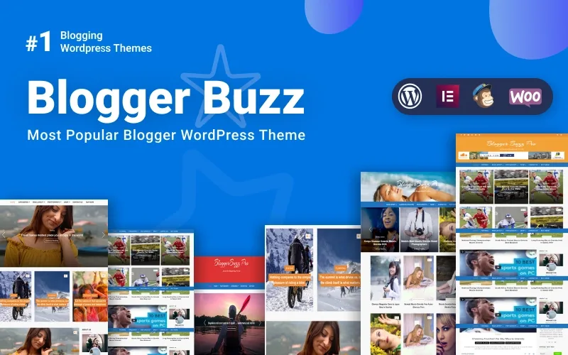 Blogger Buzz Free – Magazine and WordPress Template WordPress Theme