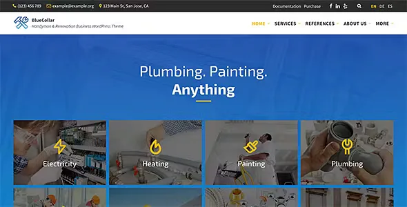 BlueCollar Handyman and Renovation Theme