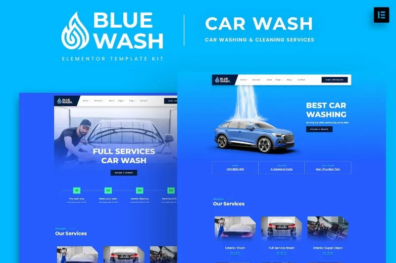 Bluewash – Car Washing & Cleaning Services Template
