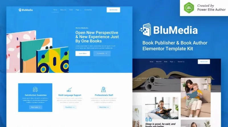 BluMedia – Book Publisher & Book Author Elementor Template