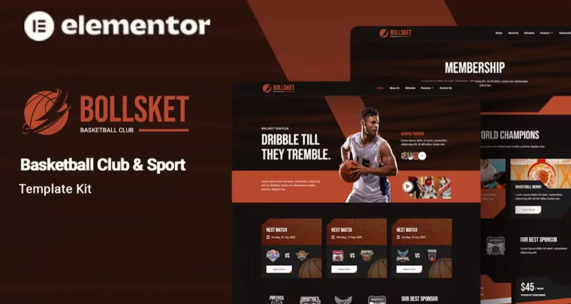 Bollsket – Basketball Club & Sport Elementor Template