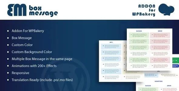 Box message for WPBakery
