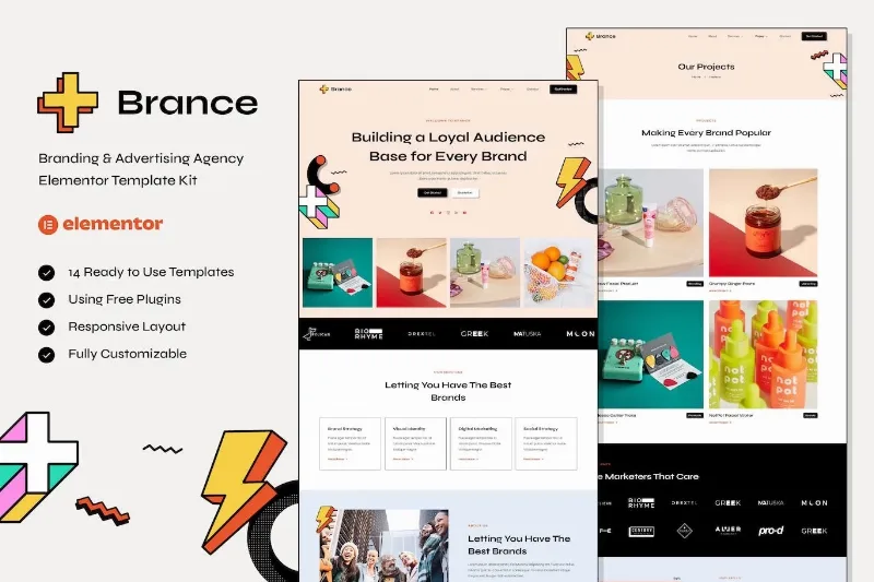 Brance – Branding & Advertising Agency Elementor Template