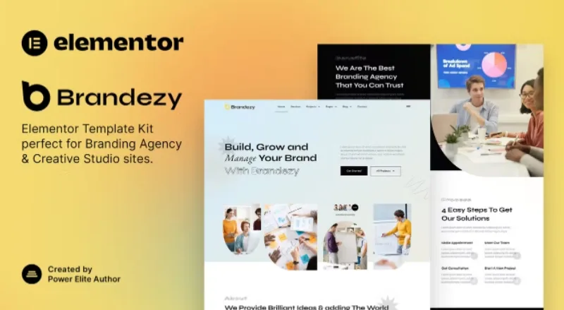 Brandezy – Branding Agency & Creative Studio Elementor Template