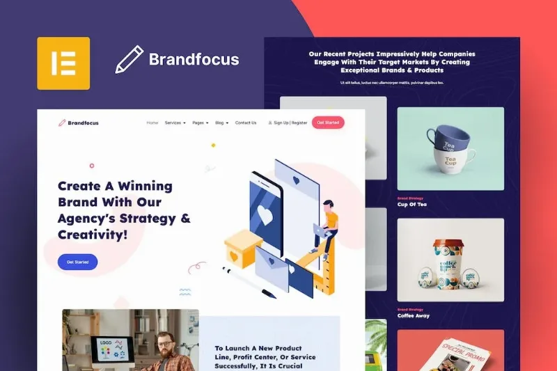 Brandfocus – Branding Agency Elementor Template