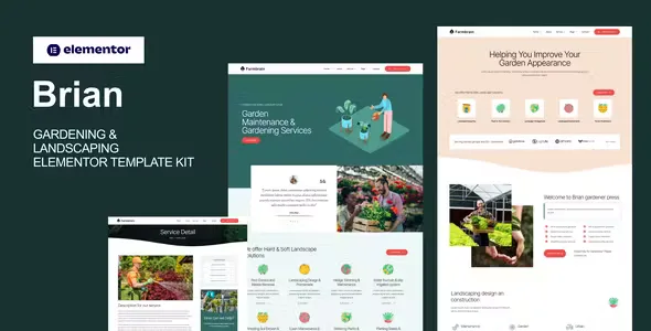 Brian Gardening Elementor Template Kit