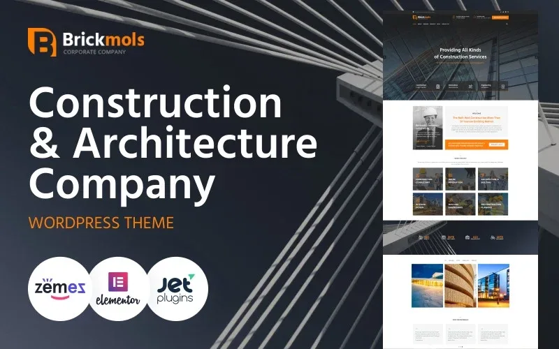 Brickmols – Responsive Construction & Architecture Company WordPress Theme