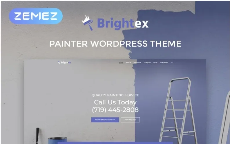 Brightex – Painting Services Multipurpose Classic WordPress Elementor Theme