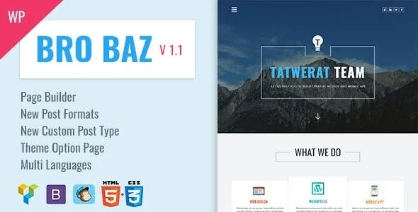 BroBaz – Corporate & Blog WordPress Theme