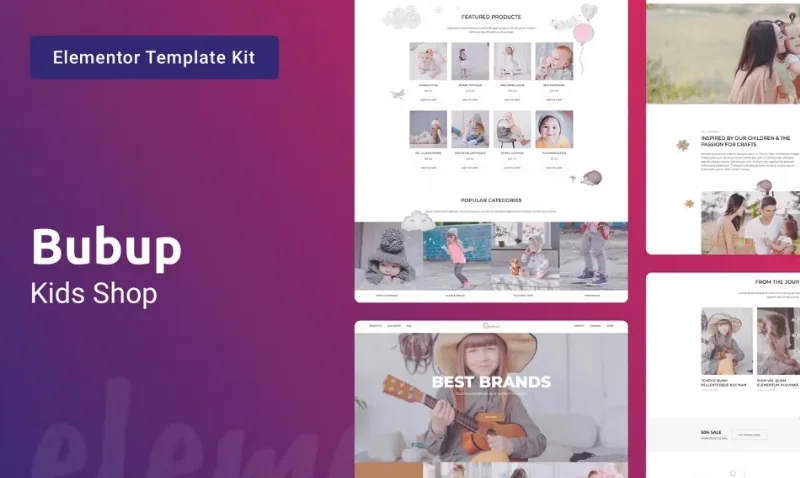 Bubup — Kids Store & Baby Shop Elementor Template