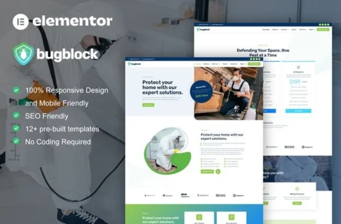 BugBlock – Pest Control Service Elementor Template