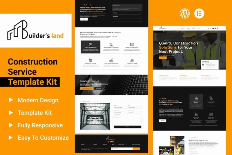 Builders Land – Construction & Building Elementor Template