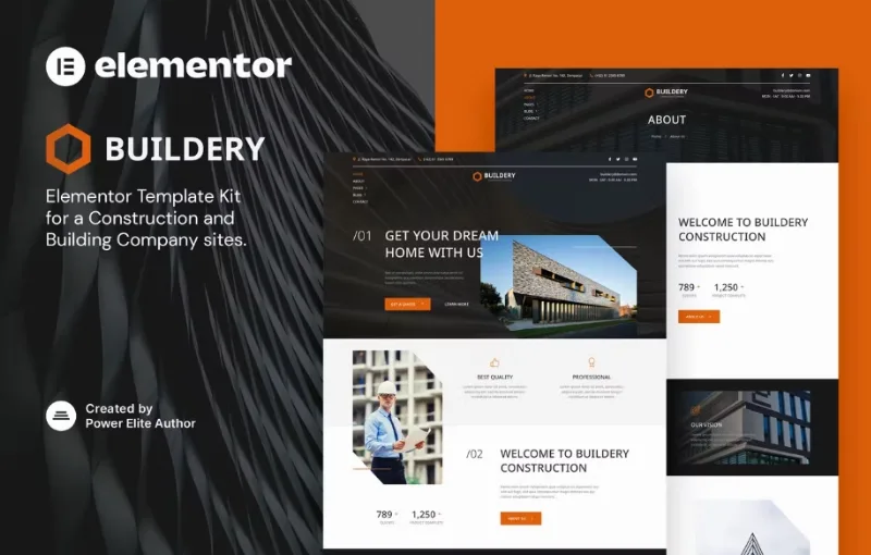 Buildery – Construction & Building Company Elementor Template
