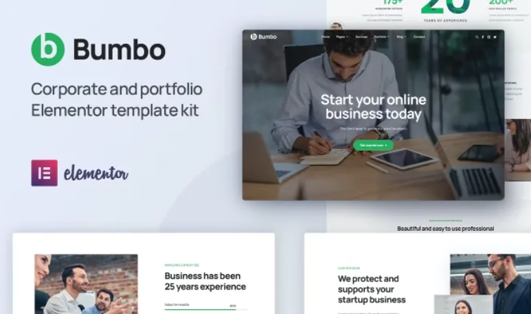 Bumbo – Business & Startup Portfolio Elementor Template