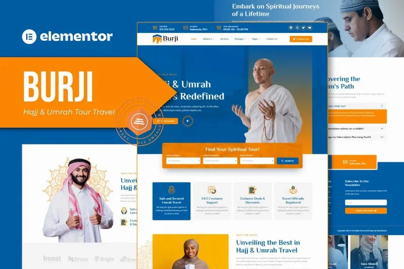 Burji – Hajj & Umrah Tour Travel Elementor Template
