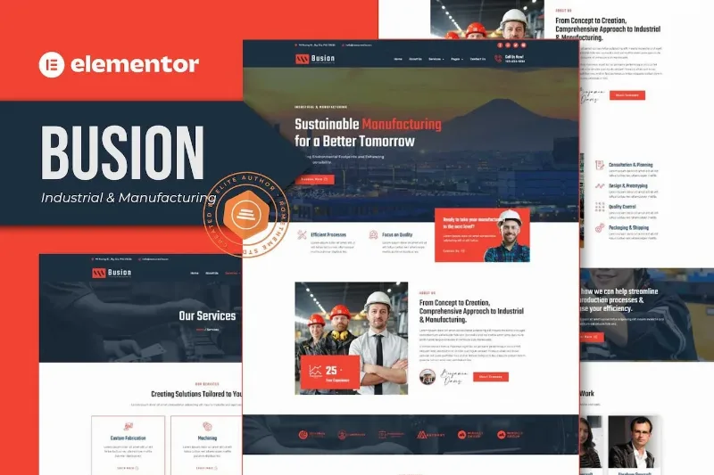 Busion – Industrial & Manufacturing Elementor Pro Template