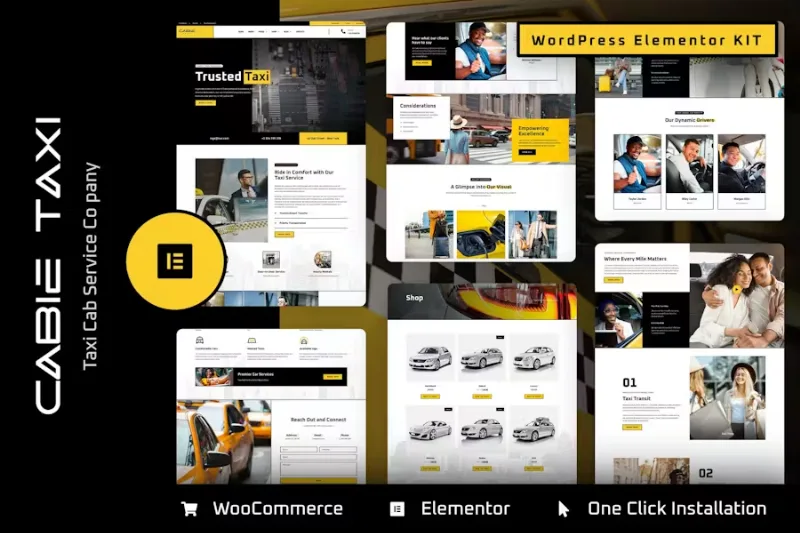 Cabie – Taxi Booking Service Elementor Pro Template