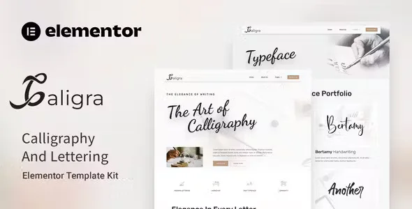 Caligra Calligraphy Elementor Template Kit