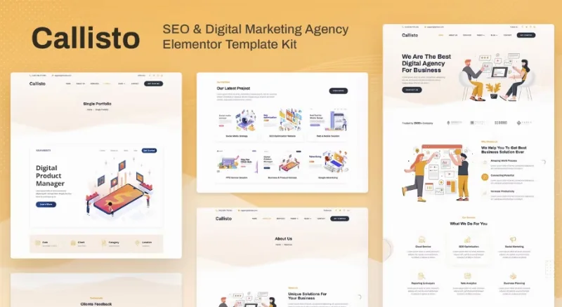 Callisto – SEO & Digital Marketing Agency Elementor Template