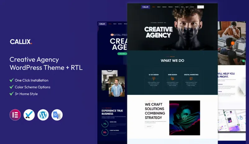 Callix – Creative Agency WordPress Theme + RTL