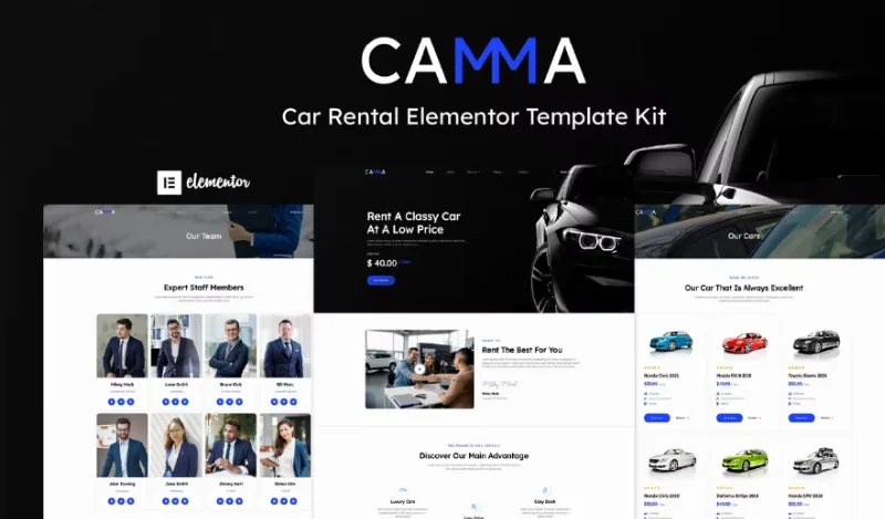 Camma – Car Rental Elementor Template