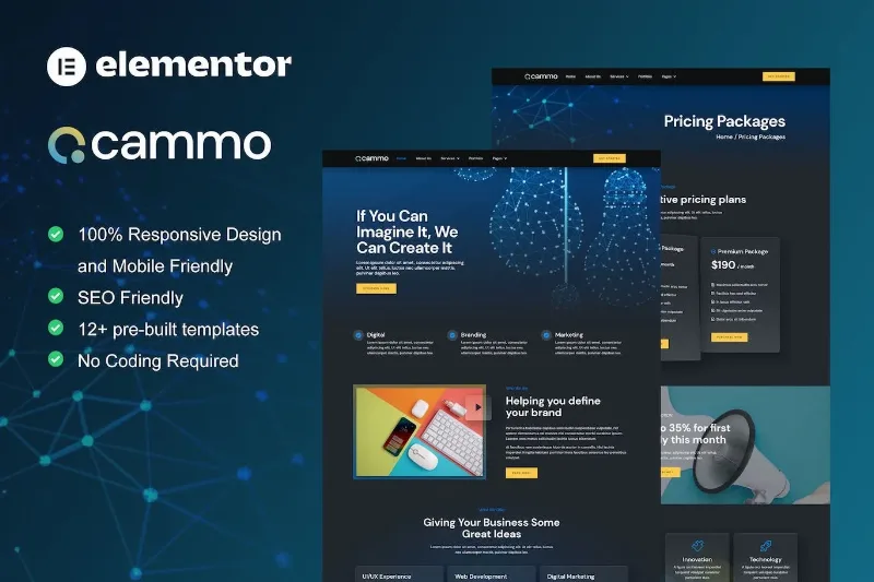 Cammo – Creative Agency Services Elementor Template