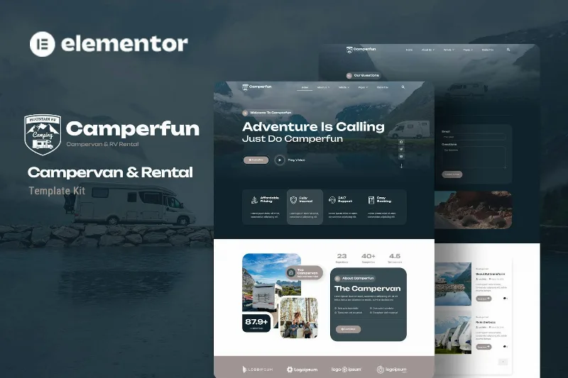 Camperfun – Campervan & Rental Elementor Template