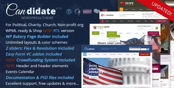 Candidate Political Nonprofit Church Theme