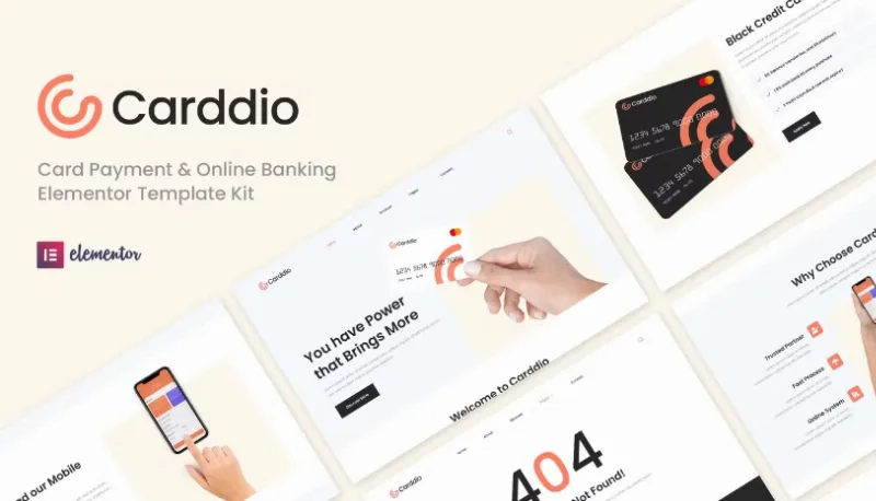 Carddio – Card Payment & Online Banking Elementor Template